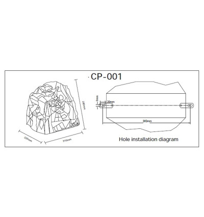 Tonsil PAO-600T - Głośnik ogrodowy typu kamień 100V