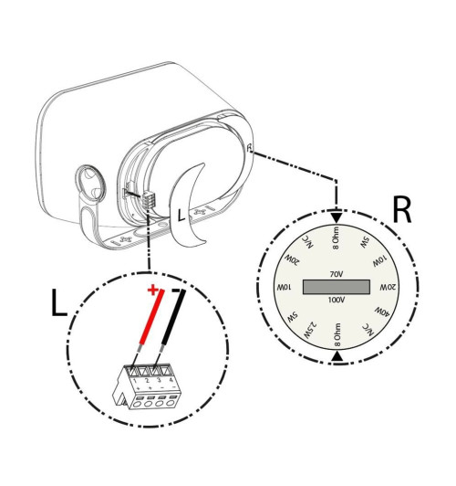 Tonsil ZGS40 - Naścienna kolumna głośnikowa wewnętrzna / zewnętrzna IP66 70V / 100V / 8 Ohm
