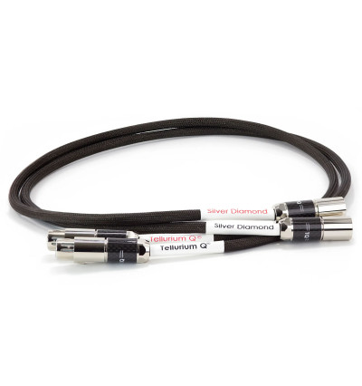 Tellurium Q Silver Diamond XLR - Para zbalansowanych kabli interkonekt audio XLR - XLR