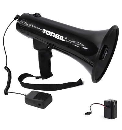 Tonsil TE 20/18 - Megafon z akumulatorem, Bluetooth, MP3, USB, SD, syreną i nagrywaniem