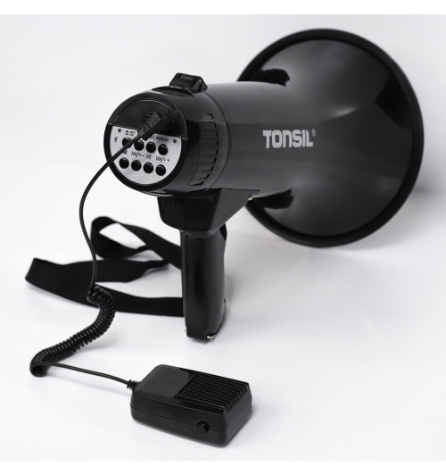 Tonsil TE 20/18 - Megafon z akumulatorem, Bluetooth, MP3, USB, SD, syreną i nagrywaniem