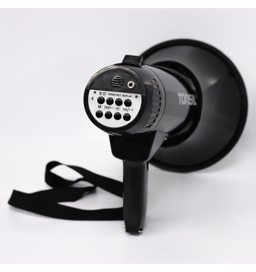 Tonsil TE 20/18 - Megafon z akumulatorem, Bluetooth, MP3, USB, SD, syreną i nagrywaniem