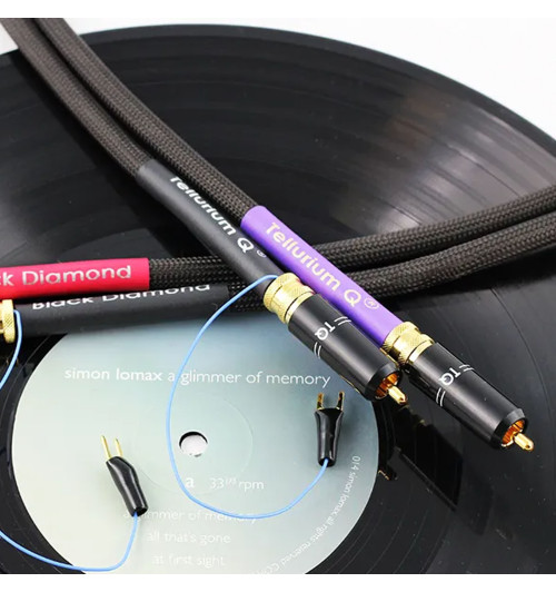 Tellurium Q Black Diamond Turntable RCA - Kabel gramofonowy 2x RCA - 2x RCA z uziemieniem