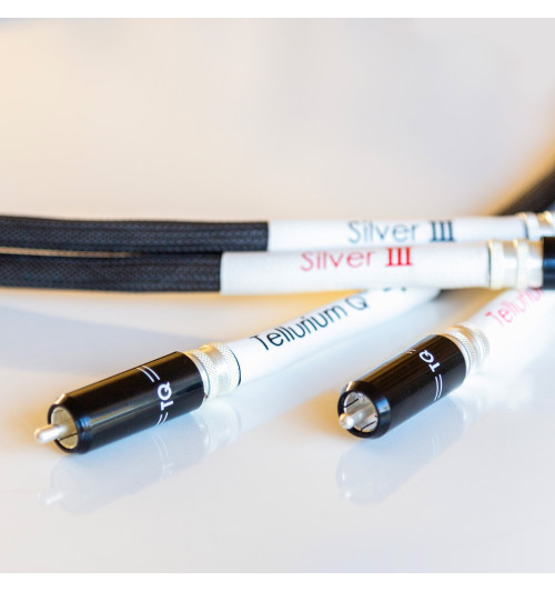 Tellurium Q Silver III RCA para kabli interkonekt audio RCA - RCA 2 x 1m | DARMOWA DOSTAWA