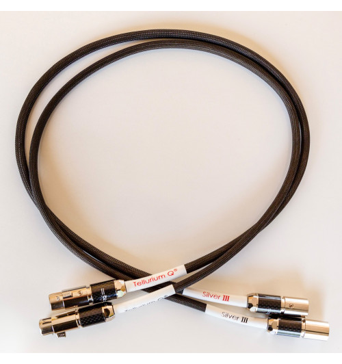 Tellurium Q Silver III XLR - Para zbalansowanych kabli interkonekt audio XLR - XLR
