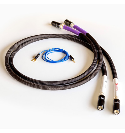 Tellurium Q Silver III Turntable RCA - Kabel gramofonowy 2x RCA - 2x RCA z uziemieniem