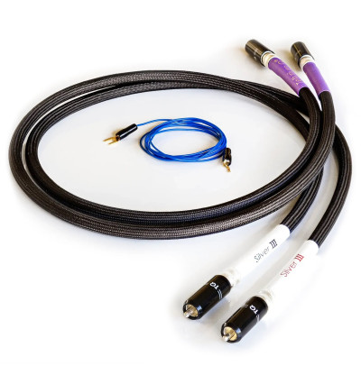 Tellurium Q Silver III Turntable RCA - Kabel gramofonowy 2x RCA - 2x RCA z uziemieniem