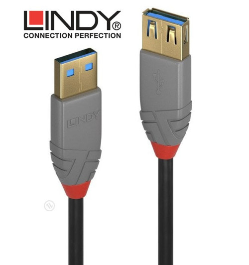 Lindy 36760 - Przedłużacz USB 3.0 A - A Anthra Line – 0,5m