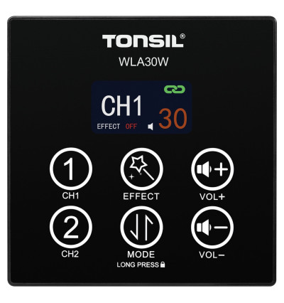 Tonsil WLA-30W - Dotykowy panel sterujący strefowy do wzmacniacza WMC 2x240W / WMC 2x500W
