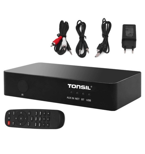 Tonsil WS-1602 - Odtwarzacz sieciowy / streamer Wi-Fi, Multiroom, Bluetooth