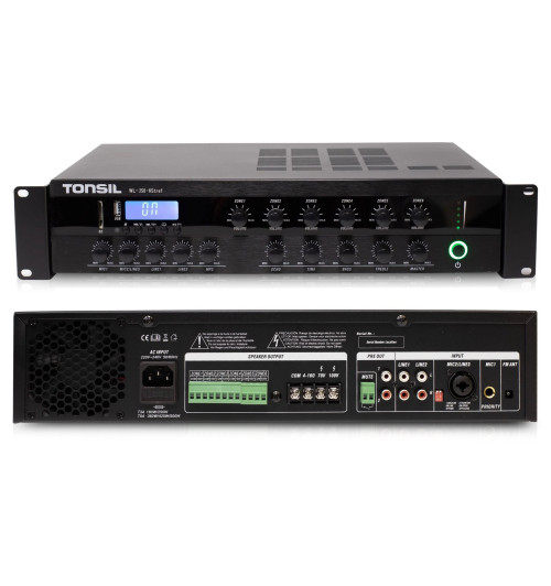 Tonsil WL-250W - 6-strefowy wzmacniacz instalacyjny z USB i SD