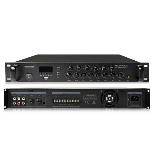 Tonsil WL-300U - 6-strefowy wzmacniacz miksujący z USB i FM