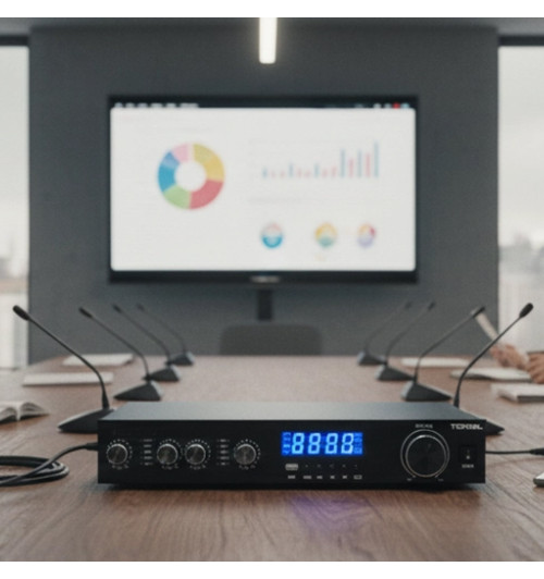 Tonsil B-4100U - 4-kanałowy wzmacniacz instalacyjny z Bluetooth, FM i USB