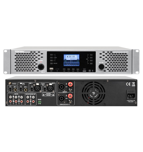 Tonsil WE 2x250W - Cyfrowy wzmacniacz miksujący stereo z Bluetooth, USB, SD