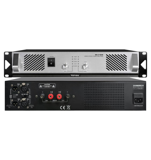 Tonsil WS 2x150W - Profesjonalna końcówka mocy / wzmacniacz stereo PA