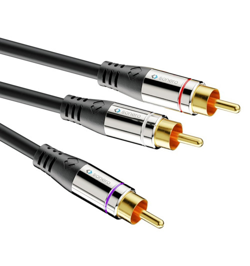 Sonero SAC900 - Kabel subwooferowy typu Y 1x RCA - 2x RCA