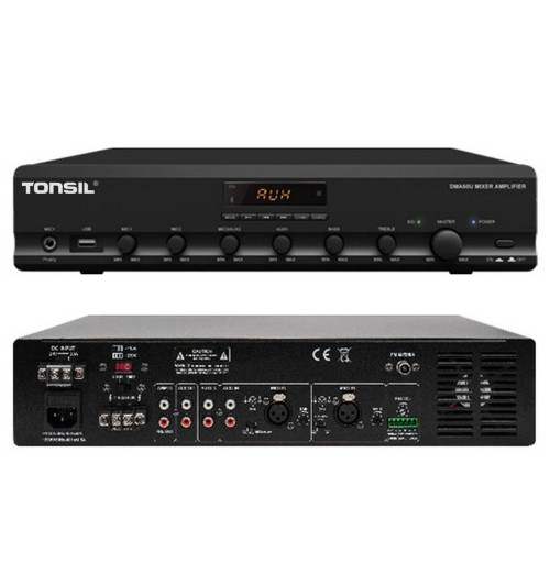 Tonsil WM-4350 - Profesjonalny wzmacniacz miksujący PA z Bluetooth, USB i FM