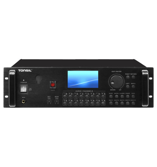 Tonsil BYM-9000 - Cyfrowa centrala sterująca audio PA z odtwarzaczem MP3 i FM