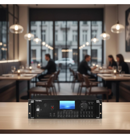 Tonsil BYM-9000 - Cyfrowa centrala sterująca audio PA z odtwarzaczem MP3 i FM