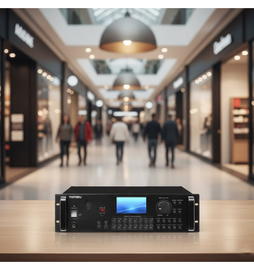 Tonsil BYM-9000 - Cyfrowa centrala sterująca audio PA z odtwarzaczem MP3 i FM