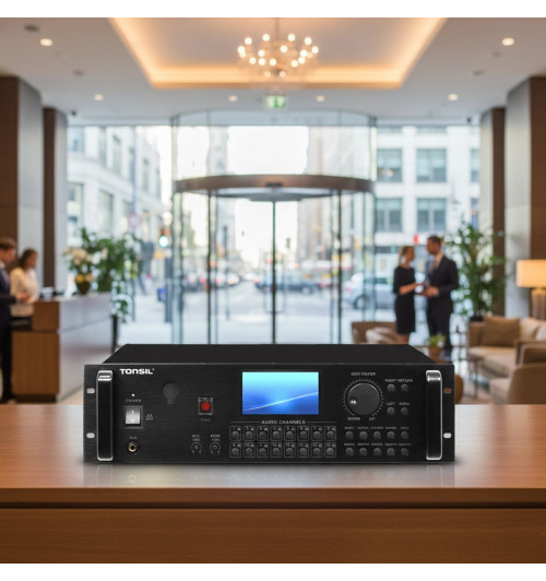 Tonsil BYM-9000 - Cyfrowa centrala sterująca audio PA z odtwarzaczem MP3 i FM