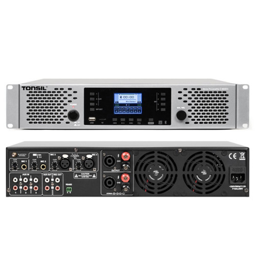 Tonsil WM 2x350W - Profesjonalny wzmacniacz miksujący stereo PA z Bluetooth, USB i SD