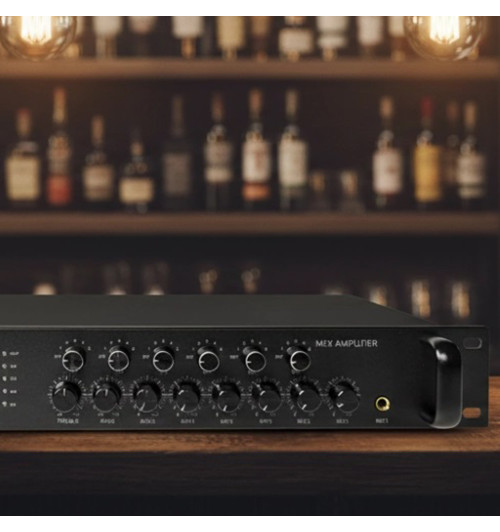 Tonsil WL-1000W - Profesjonalny 6-strefowy wzmacniacz instalacyjny PA z USB