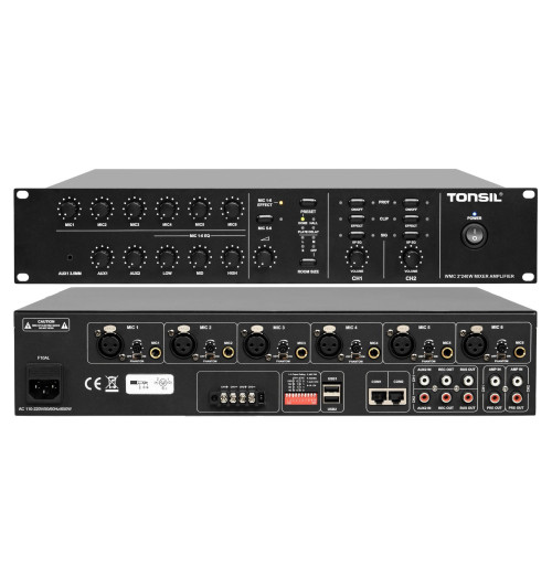 Tonsil WMC 2x240W - 2-kanałowy cyfrowy wzmacniacz miksujący PA