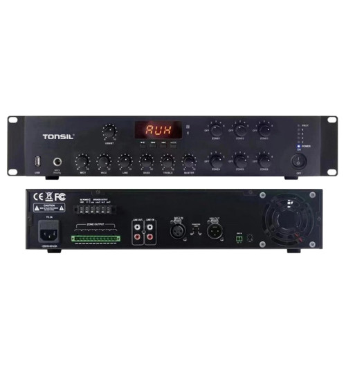 Tonsil WM-5600 - Profesjonalny 6-strefowy wzmacniacz miksujący PA z Bluetooth i USB