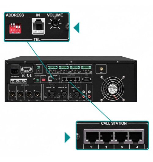 Tonsil WM-912 - Profesjonalny 4-strefowy wzmacniacz matrycowy z Bluetooth i USB