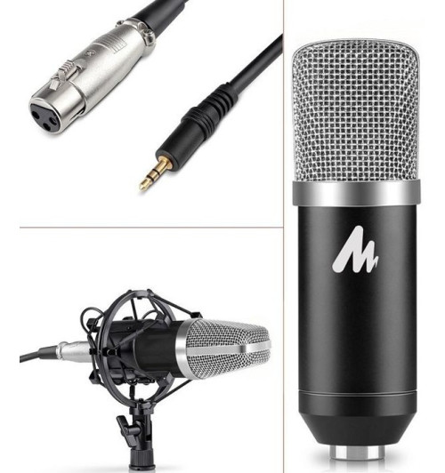 Mikrofon Maono XLR + statyw + POP filtr + kosz antywibracyjny