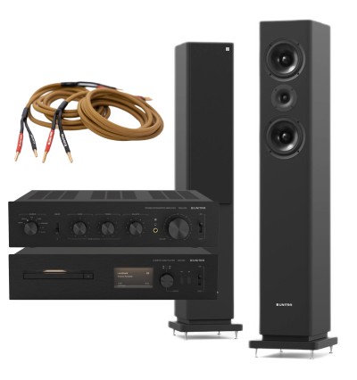 Zestaw Unitra Direct Z3: wzmacniacz WSH-605 + odtwarzacz CD CSH-801 + kolumny ZGB-601 + kable głośnikowe KG25-01