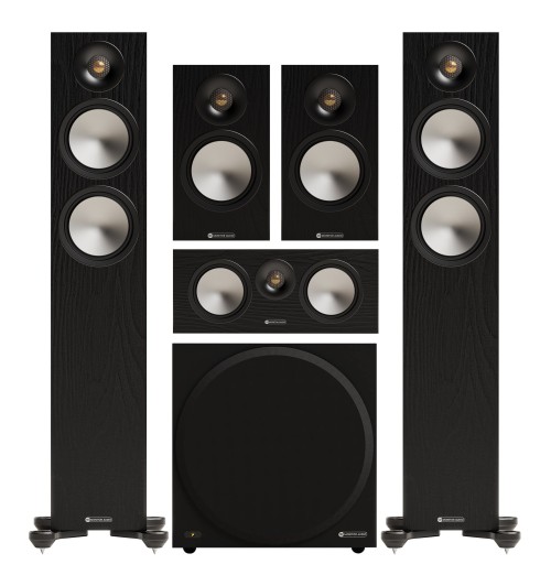 Zestaw kolumn do kina domowego 5.1: Monitor Audio Bronze 300 + Bronze 50 + Bronze Centre + Vestra W12
