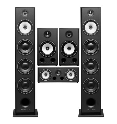 Zestaw kolumn do kina domowego 5.0: Triangle Borea BR09 + Borea BR03 + Borea BRC1
