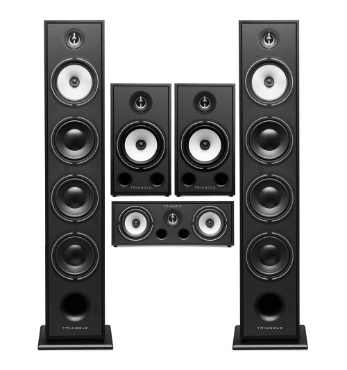 Zestaw kolumn do kina domowego 5.0: Triangle Borea BR09 + Borea BR03 + Borea BRC1