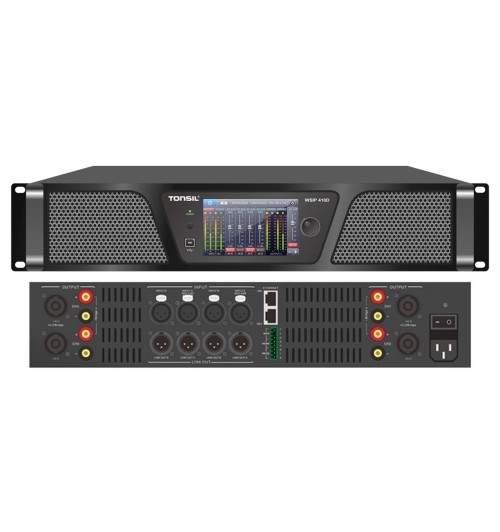 Tonsil WSIP 410D - 4-kanałowy wzmacniacz sieciowy PA IP z DSP i Dante