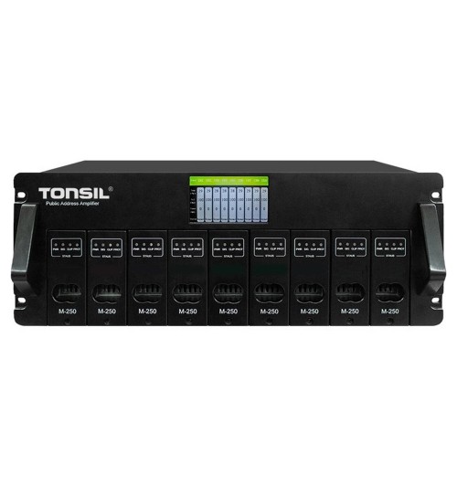 Tonsil WM-9080 - Profesjonalny 8-kanałowy wzmacniacz instalacyjny PA 100V