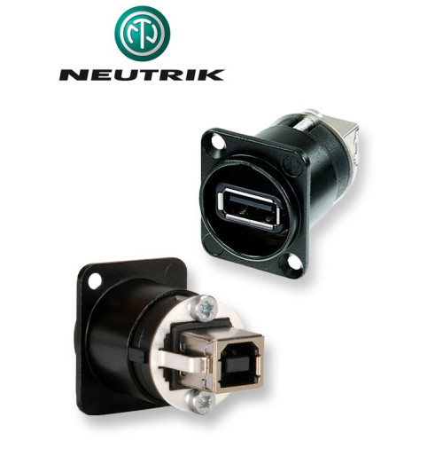 Gniazdo panelowe panel USB A-B Neutrik NAUSB-W-B