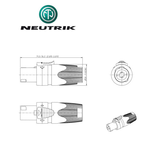 Wtyk głośnikowy Speakon 4-pinowy Neutrik NL4FX