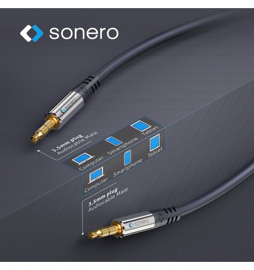 Sonero SAC500 - Kabel interkonekt audio 3,5mm Jack Stereo