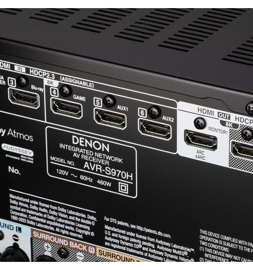 Denon AVR-S970H - Amplituner sieciowy 7.2 8K z HEOS Built-in