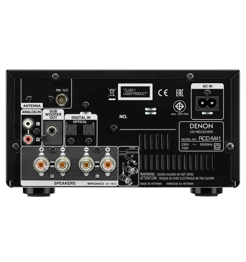 Denon RCD-M41 - Amplituner stereo z odtwarzaczem CD, FM i Bluetooth