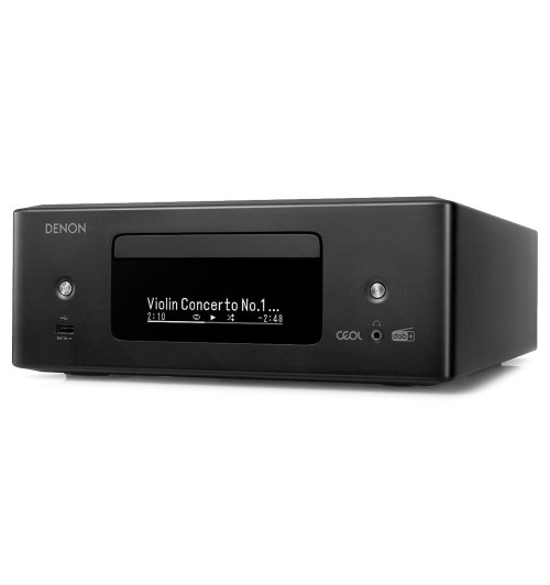 Denon RCD-N12 DAB - Amplituner stereo z odtwarzaczem CD, HEOS Built-in, DAB/FM i Bluetooth