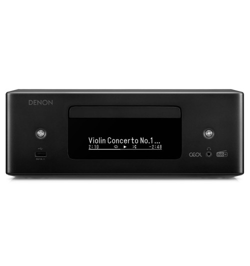 Denon RCD-N12 DAB - Amplituner stereo z odtwarzaczem CD, HEOS Built-in, DAB/FM i Bluetooth