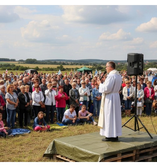 Zestaw: Tonsil ZP 12 - Przenośny bezprzewodowy system nagłośnieniowy PA + 2 mikrofony UHF + Statyw 102 cm