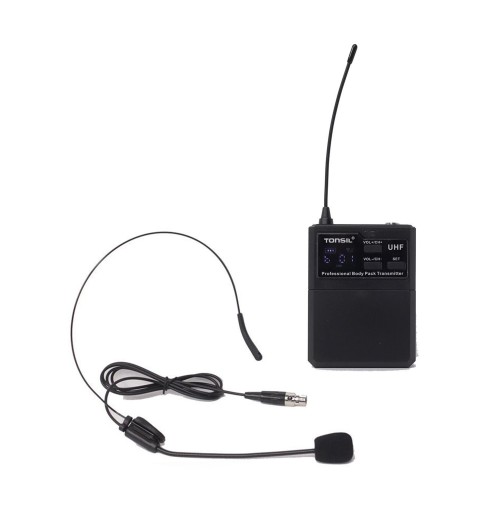 Zestaw: Tonsil ZP 12 - Przenośny bezprzewodowy system nagłośnieniowy PA + mikrofon UHF + mikrofon nagłowny + statyw M502-102