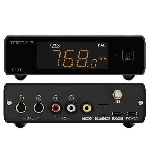 Topping E50 II - Przetwornik cyfrowo-analogowy DAC Hi-Res z Bluetooth
