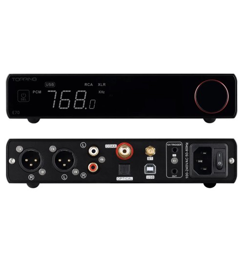 Topping E70 - Przetwornik cyfrowo-analogowy DAC z Bluetooth 5.1