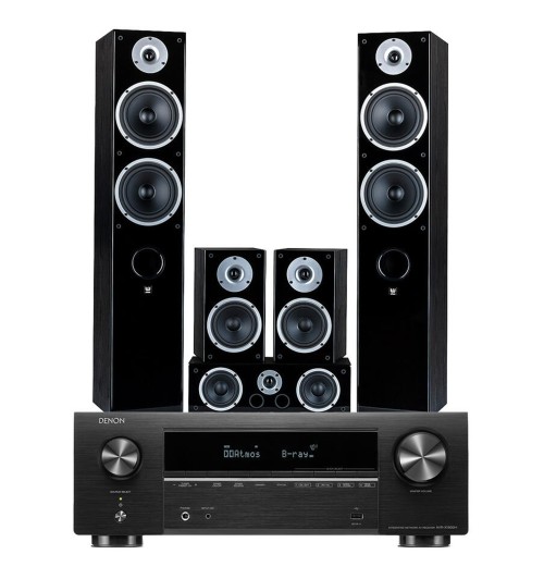 Zestaw: amplituner Denon AVR-X1800H + kolumny do kina domowego Wilson Raptor 7 5.0