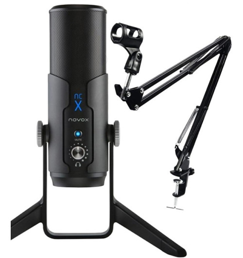 Mikrofon Novox NC-X + statyw biurkowy